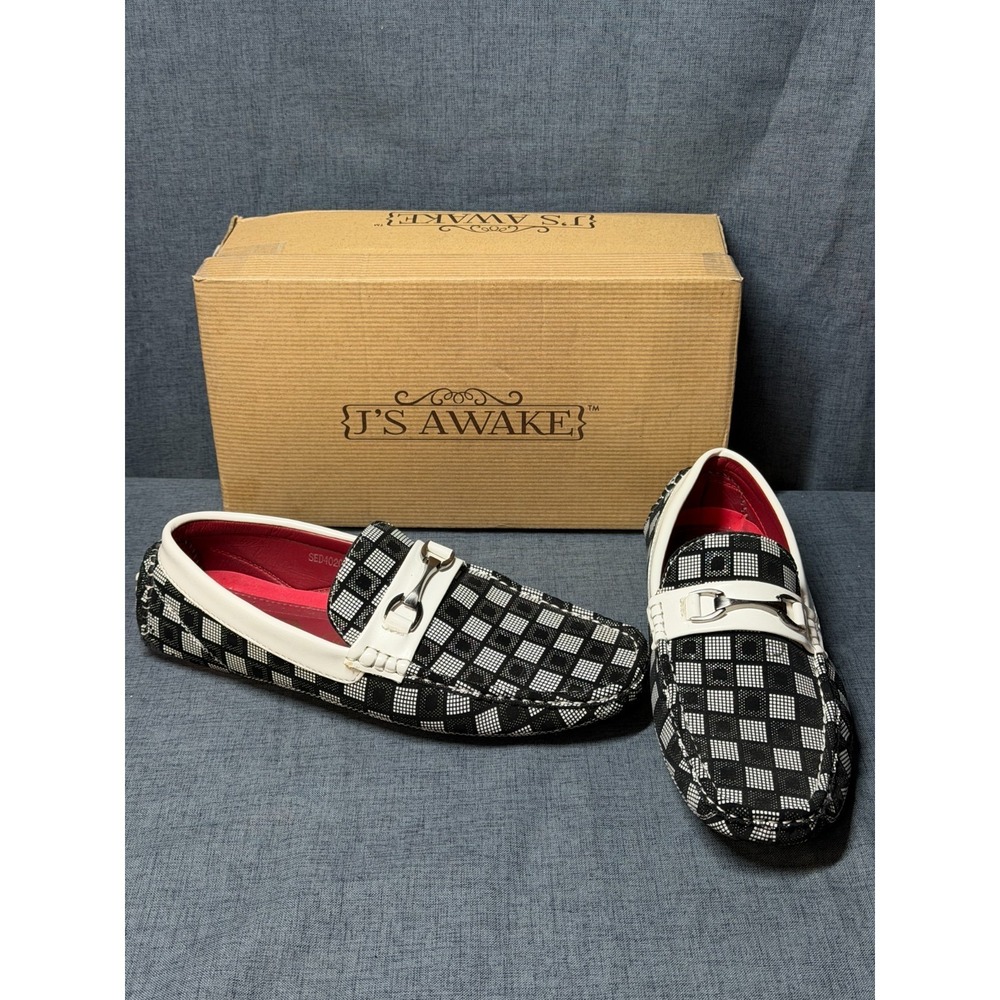 J's Awake Dalton-24 SED4020 Mens Size 9 Pattern Bit Loafers Driving Shoes